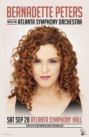 Bernadette Peters with the Atlanta Symphony Orchestra show poster