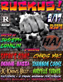 RUCKUS! at HA! Comedy Club show poster