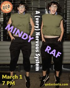 A (very) Nervous System- Mindy Raf stand up hour show poster