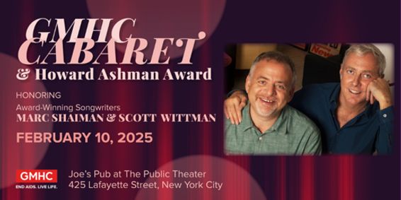 The 2025 GMHC Cabaret & Howard Ashman Award show poster