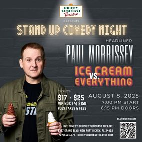 Comedian Paul Morrissey show poster