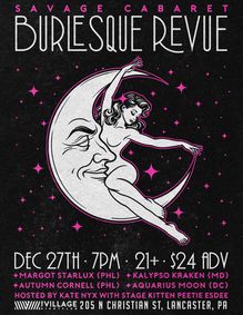 Savage Cabaret Burlesque Revue show poster