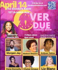Overdue Comedy show poster