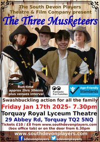The Three Musketeers - touring theatre - Torquay Royal Lyceum show poster
