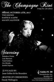 The Champagne Riot show poster