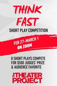THINK FAST - An online One-Act Play competition show poster