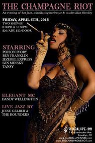 The Champagne Riot show poster