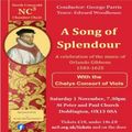 A Song of Splendour: a celebration of the music of Orlando Gibbons in UK Regional