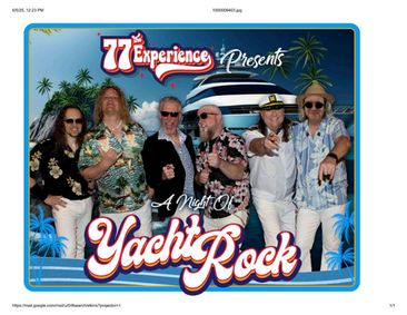 The 77 Experience Presents a Night of Yacht Rock On March 25, 2026 show poster