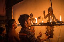 Puppet Showplace Theater Tholpavakoothu: Shadow Puppet Play of Kerala, India 