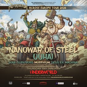 MOTOCULTOR Across Europe Tour at The Underworld - London show poster