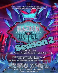 Hazbin Hotel Drag Extravaganza show poster
