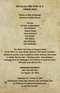 The (Mostly) True Story of a Common Scold