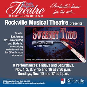 Rockville Musical Theatre presents show poster