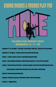 Austin-based nonprofit HOME hosts series of events at The Saxon Pub show poster