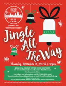 Jingle All the Way:  Down Town Glee Club Winter concert show poster