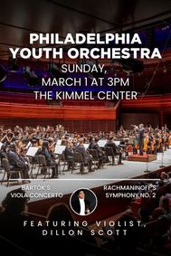 Philadelphia Youth Orchestra Presents Bartok and Rachmaninoff show poster