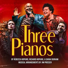 Three Pianos show poster