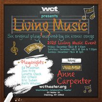 Westchester Collaborative Theater (WCT)’s Living Music Event, A Merger of Plays and Songs, Presents All-New Works December 5 – 14
