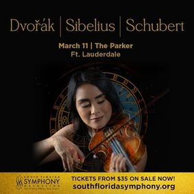 South Florida Symphony Orchestra Presents Dvořák, Sibelius and Schubert at The Parker show poster
