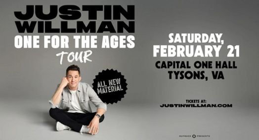 Justin Willman: One For The Ages Tour show poster