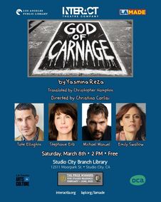 GOD OF CARNAGE by Yasmina Reza show poster