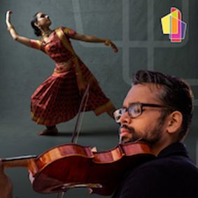 Violinist Vijay Gupta and Kuchipudi Dancer Yamini Kalluri Perform Works by Bach and Reena Esmail, at Sierra Madre Playhouse, 6/21 show poster