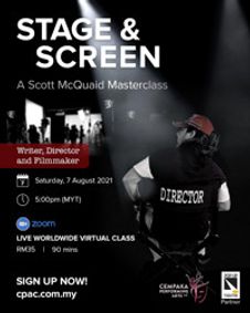 STAGE & SCREEN: A Scott McQuaid Masterclass show poster