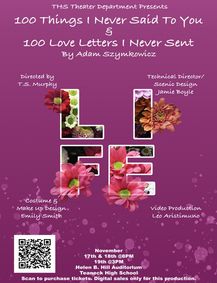 100 THINGS I NEVER SAID TO YOU and 100 LOVE LETTERS I NEVER SENT show poster