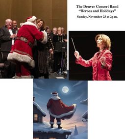 The Denver Concert Band “Heroes and Holidays” show poster