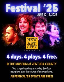 Four different plays:  4 days. 4 plays. 4 free show poster