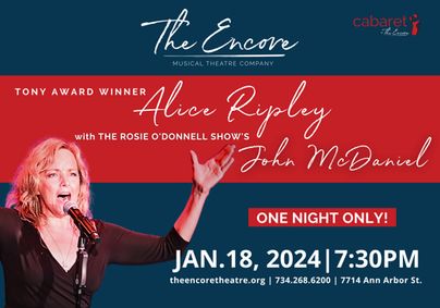 Alice Ripley and John McDaniel show poster