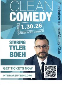 Clean Comedy Night with Portland comedian, Tyler Boeh.