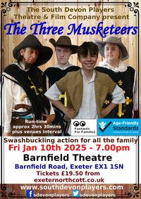 The Three Musketeers - touring theatre - Exeter Barnfield Theatre show poster