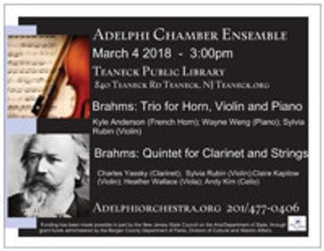 Adelphi Orchestra - Adelphi Chamber Ensemble show poster