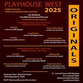 2025 Playhouse West Originals show poster