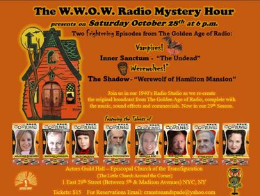 WWOW Radio Mystery Hour - Inner Sanctum & The Shadow show poster