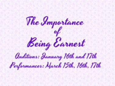 The Importance of Being Earnest show poster