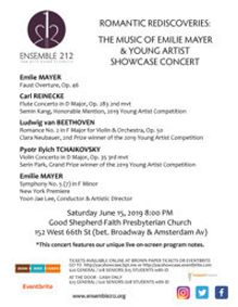 Romantic Rediscoveries: The Music of Emilie Mayer & Young Artist Showcase Concert show poster