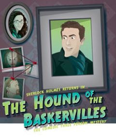 3 Person Comedic HOUND OF THE BASKERVILLES show poster