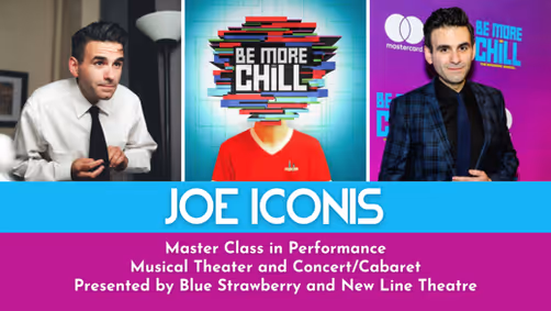 Joe Iconis Master Class in Performance for Musical Theater and Concert/Cabaret show poster