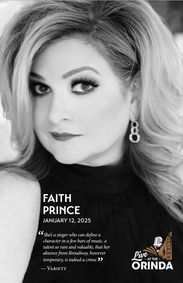 Live At the Orinda - Faith Prince show poster