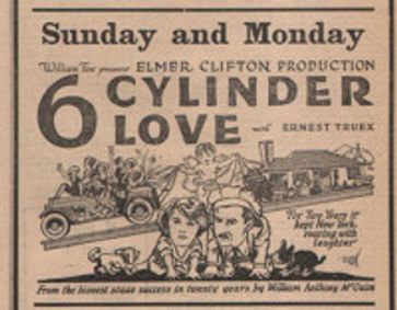 “Six Cylinder Love”, a 1920 comedy by William Anthony McGuire. show poster