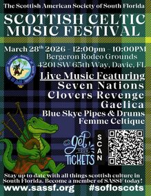 SE FL Scottish Celtic Music Festival show poster