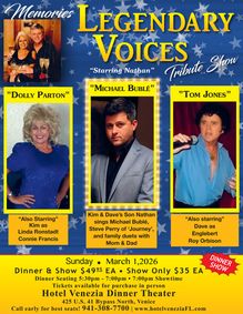 'MEMORIES' presents LEGENDARY VOICES TRIBUTE SHOW featuring 'MICHAEL BUBLE' tribute by Nathan Romine On March 01, 2026 show poster
