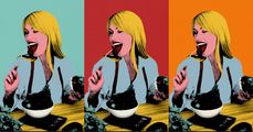 Women Laughing Alone With Salad by Sheila Callaghan in Buffalo