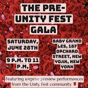 The Pre-Unity Fest Gala show poster