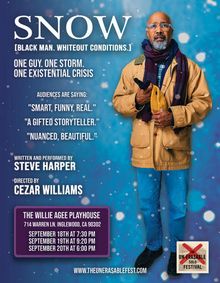 SNOW: [black man. whiteout conditions.] show poster