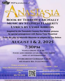 Anastasia: the musical show poster