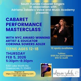 Cabaret Master Class for Teens 12 - 18 show poster